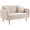 Pikkukuva 7 / 9: Rootz 2 istuttava sohva - Istuin - Sohva - Helppo puhdistaa - 130cm x 70cm x 80cm, Cream Velvet, Kumipuujalat