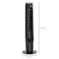 Miniatyrbild 3 av 7: Rootz Column Fan Tower Fan - Air Cooler - 2 -in -1 fläkt - Remote Control, Timer, Swivel - 31,5 cm x 31,5 cm x 107 cm - Håll sval och bekväm