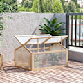 Miniatyrbild 2 av 7: Rootz Greenhouse - Växtbädd med täcke - Kallram Växthus - Trä Och Polykarbonat - Väderbeständig - Naturlig - 102 x 71 x 53 cm