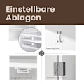 Miniatyrbillede 4 af 4: Rootz Wall Cabinet - Badeværelsesopbevaring - Rumbesparende arrangør - holder genstande støvfri - 60 cm x 18 cm x 60 cm