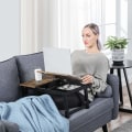 Miniatyrbillede 2 af 8: Rootz Laptop Stand - Laptop Holder - Til seng og sofa - Morgenmadsbord - Højdejusterbar - 15,6 tommer - Brun - Sort - Industriel