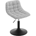 Miniatyrbillede 1 af 8: Rootz Chenille Barstol - Makeupstol - Vanity Seat - Åndbart stof - 42,5 cm x 35 cm - Højdejuster 38-49,5 cm