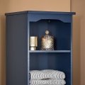 Miniatyrbillede 5 af 9: Rootz Højt badeværelsesskab - Opbevaringsorganisering - Reol - MDF & fyrretræ Konstruktion - Justerbar hylde - Anti-Tip Design - 35cm x 170cm x 30cm