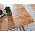 Miniatyrbillede 5 af 7: Rootz spisebord 80 x 80 x 76 cm Sheesham rustikt massivt træ - Design landsted spisebord - Bord til spisestue firkantet - 4 personer