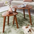 Miniatyrbillede 1 af 5: Rootz Sidebord - Træ Sofabord - Brun - 60 x 56 x 60 cm