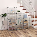 Miniatyrbillede 3 af 8: Rootz Skoskab Transparent - Opbevaringsskab - Transparent Hyldeskab - Skoskabe - 9 par sko - 123 x 31 x 93 cm