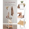 Miniatyrbillede 3 af 9: Rootz Knagerække - Eg Hvid - Spånplade stål - Entryway Organizer - Pladsbesparende - Nem montering - 43cm x 43cm x 180cm