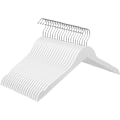 Miniatyrbillede 1 af 8: Rootz tøjbøjler - 20 stykker - Massivt træ - Anti-Slip - Drejelig krog - Hvid - ?44 x 1,2 x 23,5 cm