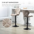 Miniatyrbillede 4 af 10: Rootz Sæt med 2 barstole - Køkken afføring - Højdejusterbar modstole - Ultimate Comfort - 48 cm x 51,5 cm x 91-112cm