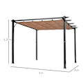 Pikkukuva 3 / 8: Rootz Pergola - Pergola Gazebo - Garden Pergola - Harmaa+ruskea