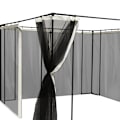 Miniatyrbillede 7 af 9: Rootz Erstatningspavillonet - Meshgardin - Havepavillonfluenet - Gardin med lynlåse - Polyester - Sort - 352cm x 207cm
