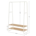 Pikkukuva 7 / 8: Rootz Oak Cream White -vaateteline - Vaatekaapin järjestäjä - Vaateteline - Lastulevy ja teräs - 45 cm x 100 cm x 160 cm - Raskas - Helppo koota - Suu