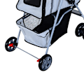 Miniatyrbillede 4 af 7: Rootz Dog Stroller - Pet Stroller - Dog Buggy - Foldable Pet Stroller - Dog Travel Buggy - Compact Pet Carriage - Silver - 75L x 45W x 97H cm