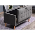 Miniatyrbillede 2 af 9: Rootz Sofa - 2-personers - Dobbelt sovesofa - Grå - 111 x 62 x 78 cm