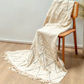 Miniatyrbillede 1 af 4: Rootz bomuldstæppe | Sengetæppe | Sengetæppe | Sofatæppe 140x200 cm LINGGAH Håndvævet fra Cotton