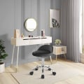 Miniatyrbild 2 av 9: Rootz Velvet Office Pall - Justerbar skrivbordsstol - Vridbar sits - Ergonomisk design - 360-graders rörlighet - Höjd 53cm-65,5cm - Sits 30cm x 30cm