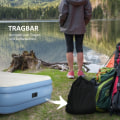 Miniatyrbillede 7 af 10: Rootz 2 Person oppustelig campingmadras - Luftseng - Blow-Up madras - Indbygget pumpe - Bæretaske - 203 cm x 152 cm x 46 cm - Lyseblå - Optimal kropss