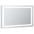 Miniatyrbild 1 av 4: Rootz badrumsspegel med ledbelysning - Minnesfunktion - Touch Switch - Stänksäker - Aluminiumlegering - Silver - 100L x 60W x 3,2H cm