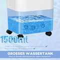 Miniatyrbillede 9 af 10: Rootz Air Cooler - Aircondition - 3 Metoder - 7,5 timers timer - Rulle plastik - 37b x 32t x 78H cm - Ideel til sommervarme