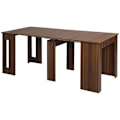 Miniatyrbillede 1 af 5: Rootz Spisebord - Udtrækbart spisebord - Mobilt - Moderne Design - Spånplade - Stål - Brun - 180cm X 85cm X 75cm