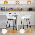 Miniatyrbild 7 av 8: Rootz Hollow Back Barstol Set - Bänkstol - Hög pall - PP-material - Ergonomisk design - 47cm x 84cm x 48,5cm