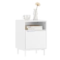 Miniatyrbillede 1 af 11: Rootz sengebord med dør - Natbord - Sidebord - Robuste metalben - Magnetisk lukning - Nem montering - 40 cm x 57 cm x 35 cm