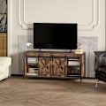 Miniatyrbillede 8 af 11: Rootz TV Lowboard - TV Stand - Media Console - 6 Rum - til 60 "TVS - 120 cm x 40 cm x 54 cm - Rustik industriel design