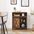 Miniatyrbillede 5 af 9: Rootz skænk - Opbevaringsskab - Køkkenskab - Skydedør - Åbent rum - Justerbar hylde - Industriel - Brun - Sort - 70 x 30 x 80 cm