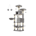 Miniatyrbild 1 av 9: Rootz Multi-Level Cat-skrapstolpe - Kattträd - Kattlägenhet - Material av hög kvalitet - Mysigt plyschskydd - Interaktiva lekfunktioner - Skyddar möbl