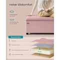 Pikkukuva 3 / 5: Rootz Storage Ottomaanien jakkara - Velvet-jakkara - MDF-jakkara - Tilaa säästävä - 40cm x 110cm x 40cm