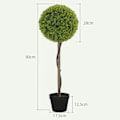 Pikkukuva 3 / 11: Rootzin keinotekoiset eukalyptuspuun sarja 2 - faux -kasvit - koristeelliset puut - helppo hoito - 90 cm