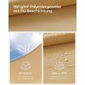 Miniatyrbillede 2 af 8: Rootz Sandy Yellow Shade Sail - Solskærm - UV-beskyttelse - Udendørs baldakin - 160 g/m2 polyesterstof - Rustfri stålring - 2m x 3m - Letvægts 1 kg -