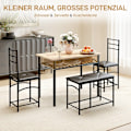 Miniatyrbild 4 av 10: Rootz 4 -delad matsal - Space Saving Möbler - Compact Dining Set - Komfort sittplatser - 100 cm x 60 cm x 74,5 cm bord