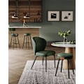 Miniatyrbild 4 av 7: Rootz set med 2 Forest Green Barstolar - Bänkpallar - Stålram - PU-läder - 57cm x 57cm x 101cm. Lättvikt - 120 kg Kapacitet.