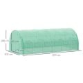 Miniatyrbillede 3 af 7: Rootz Drivhus - Polytunnel Drivhus - Walk-in drivhus med rullebare dæksler - UV beskyttelse - Stålrør - Grøn - 590L x 300W x 200H cm