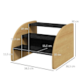 Miniatyrbillede 3 af 6: Rootz Pet Stairs - Hunde Trapper - 3 Trin - Lille Hund - Spånplade - Tæppestof - Eg + Sort - 38,5 cm x 38,5 cm x 30 cm
