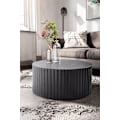 Miniatyrbillede 3 af 7: Rootz Modern Design Sofabord - Rundt bord - Elegant Lamellook - Håndlavet - Anti-Slip Nubs - Pulverlakeret jern - 67cm x 67cm x 31cm