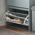 Miniatyrbillede 7 af 9: Rootz Skoskab med 2 klapper og 1 skuffe - Skovipper - Skostativ - Alsidig opbevaring - Nem montering - Pladsbesparende design - 61 cm x 100 cm x 26 cm