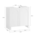 Miniatyrbillede 4 af 7: Rootz Sink Cabinet - Vanity Unit - Badeværelsesarrangør - Udvid lagerplads - MDF -materiale - 60x62x30cm - Silikone fodpuder for at forhindre rådne