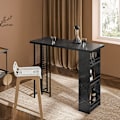 Pikkukuva 4 / 8: Rootz Modern Baaripöytä - Keittiöpöytä - Ruokapöytä - Tukeva MDF- ja metallirunko - Säädettävät jalat - Tilava säilytystila - 120cm x 105cm x 50cm