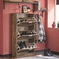 Miniatyrbillede 3 af 9: Rootz Skoskab med 3 klapper - Skovipper - Skokommode - Pladsbesparende design - Sikker vippelås til væg - Alsidig opbevaring - 60 cm x 115 cm x 23 cm
