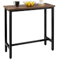 Miniatyrbillede 5 af 6: Rootz Modern Bar Table - Pub-bord - Højt bord - Stabilitet i jernstel - Ridsefast - Pladsbesparende design - 100cm x 40cm x 100cm