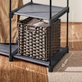 Miniatyrbillede 6 af 8: Rootz Åbent garderobeskab - Skabsorganisering - Tøjstativ - Ikke-vævet stof - 43cm x 112cm x 165cm - Sort - Metalrør - Plastforbindelser