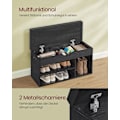 Miniatyrbillede 3 af 6: Rootz Shoe Rack bænk - Skoopbevaring - Entryway Organizer - Spånplade - PU læder - 30cm x 80cm x 44cm