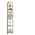Miniatyrbillede 1 af 5: Rootz Corner Shelf Bookhelf - Display Unit - Glass & Metal Shelving - Space -Saving - 28 x 28 x 158 cm