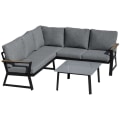 Miniatyrbillede 1 af 5: Rootz 3-delt møbelsæt - Havemøbelsæt - 3 pers. sofa - 2 pers. sofa - 1 sidebord - Grå - Aluminium - Polyester - Skum