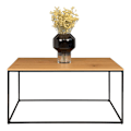 Miniatyrbild 4 av 5: Rootz Vita soffbord - Slank mittstycke - Modernt bord - Oak -Look Finish - Stabil metallram - 60 cm x 90 cm x 45 cm