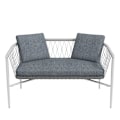 Miniatyrbillede 5 af 5: Rootz Havesæt - 4 stykker - Gyngefunktion - Sædehynder - Polyrattan - Metalramme - Grå - 68W x 68D x 67H cm