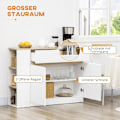 Miniatyrbillede 4 af 9: Rootz skænk - Buffetskab - Opbevaringsenhed - Rigelig opbevaring - Justerbar hylde - Nem at rengøre - 110L x 29,5W x 82H cm - Spånplade