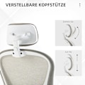 Miniatyrbillede 5 af 11: Rootz Kontorstol - Computerstol - Arbejdsstol - Ergonomisk design - 62cm x 64cm x 112-120cm